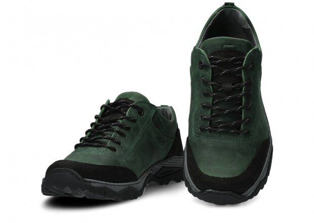 Men's trekking shoe NAGABA 408 green crazy leather
