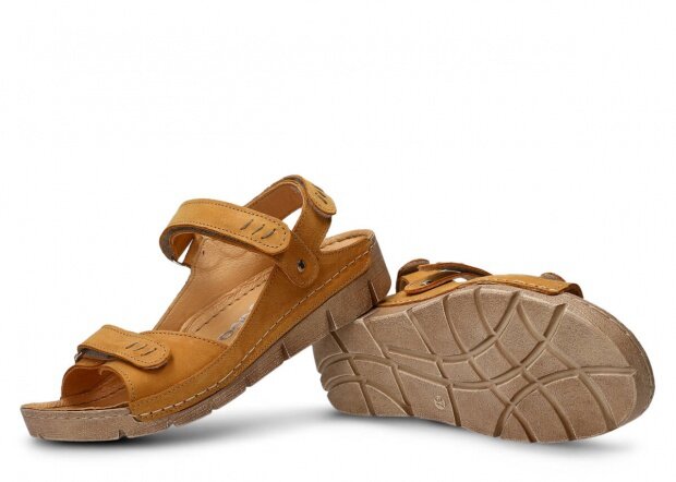 Women's sandal NAGABA 359 yellow parma leather
