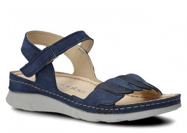Women's sandal NAGABA 101 navy blue samuel leather