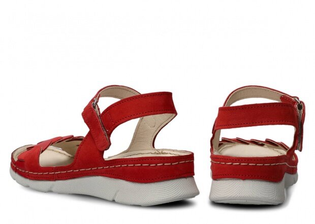 Women's sandal NAGABA 101 red samuel leather