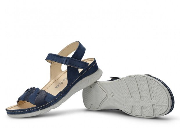 Women's sandal NAGABA 101 navy blue samuel leather