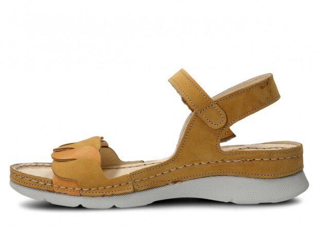 Women's sandal NAGABA 101 yellow samuel leather