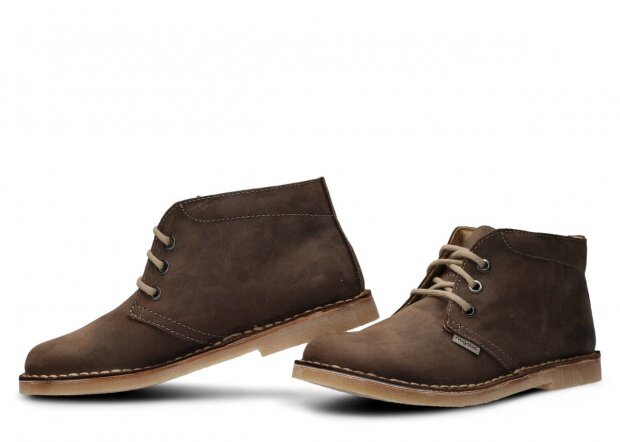 Men's ankle boot NAGABA 075 olive crazy leather