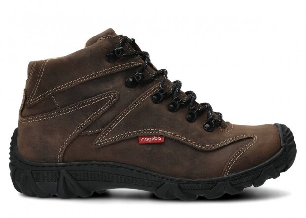 Men's trekking ankle boot NAGABA 401 olive crazy leather