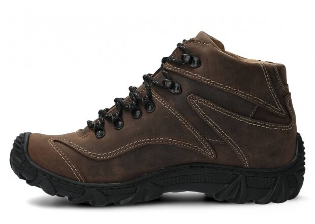Men's trekking ankle boot NAGABA 401 olive crazy leather