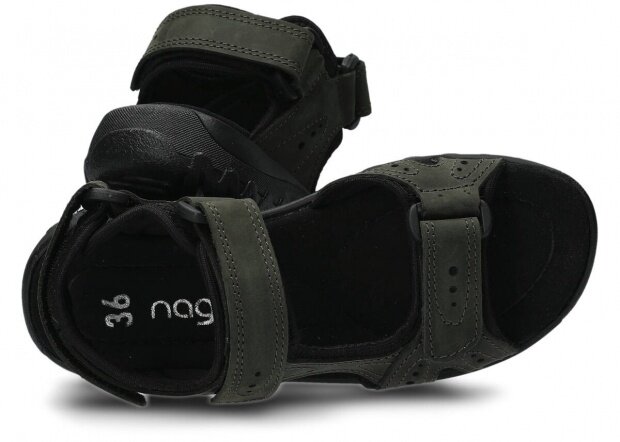 Women's sandal NAGABA 264 khaki crazy leather