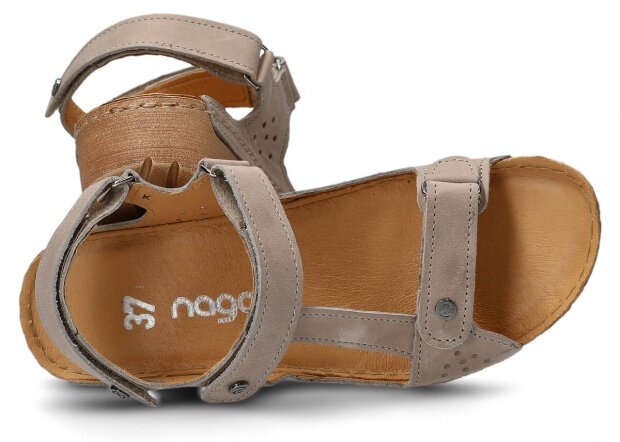Women's sandal NAGABA 306 beige parma leather
