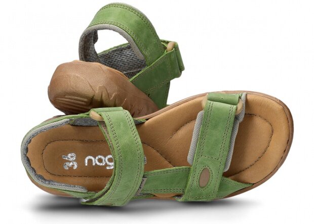 Women's sandal NAGABA 168 pistachio parma leather
