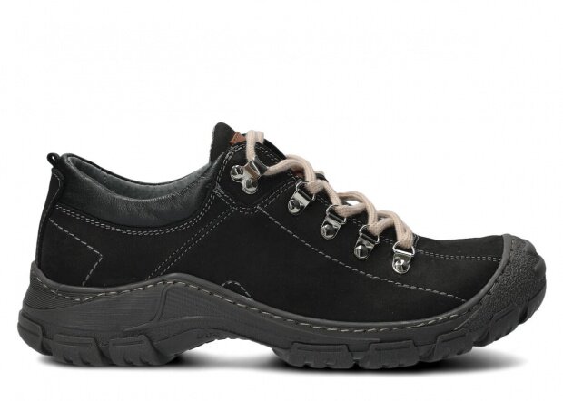 Men's trekking shoe NAGABA 455 HOCZ black crazy leather