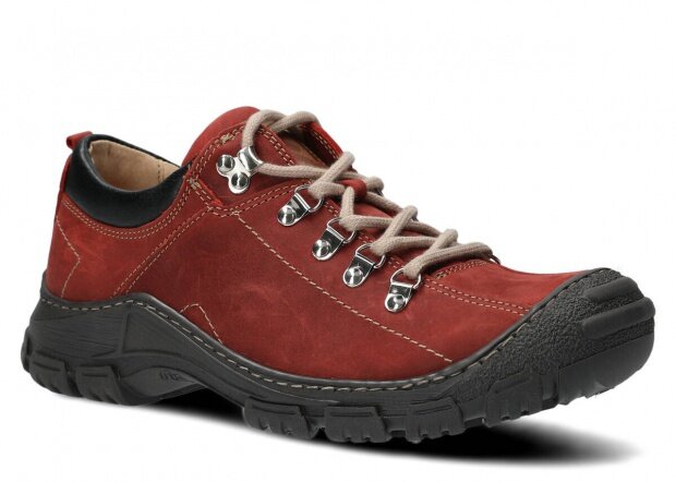 Men's trekking shoe NAGABA 455 HOCZ red crazy leather