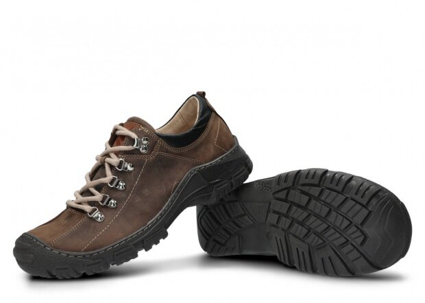 Men's trekking shoe NAGABA 455 HOCZ olive crazy leather