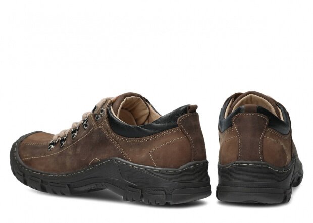 Men's trekking shoe NAGABA 455 HOCZ olive crazy leather