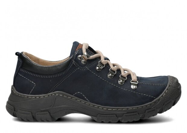 Men's trekking shoe NAGABA 455 HOCZ navy blue crazy leather