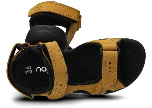 Women's sandal NAGABA 264 yellow crazy leather