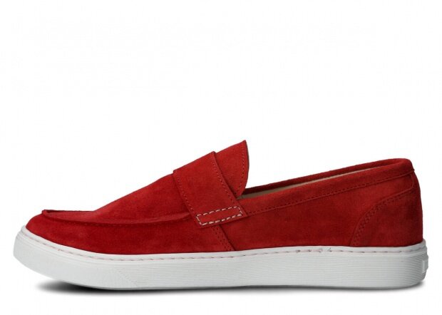 Shoe NAGABA 046 red velours leather
