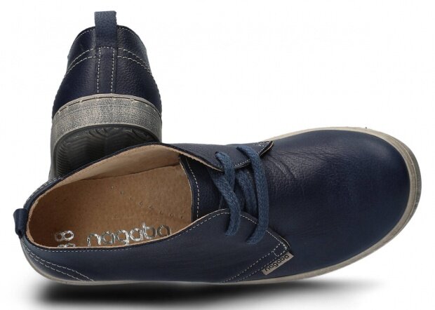 Shoe NAGABA 268 navy blue rustic leather