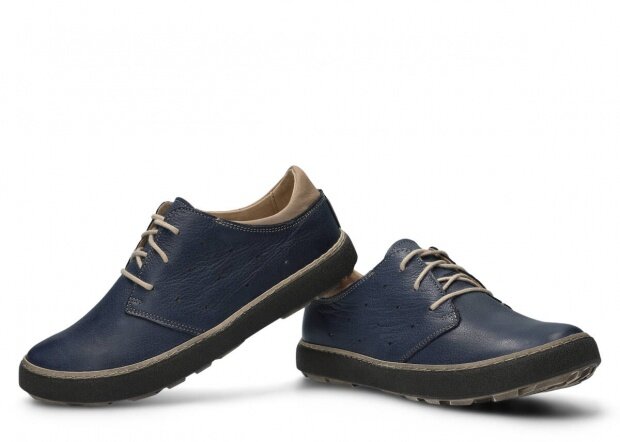 Shoe NAGABA 289 navy blue rustic leather