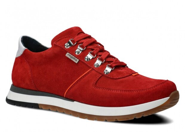 Men's shoe NAGABA 460 red velours leather