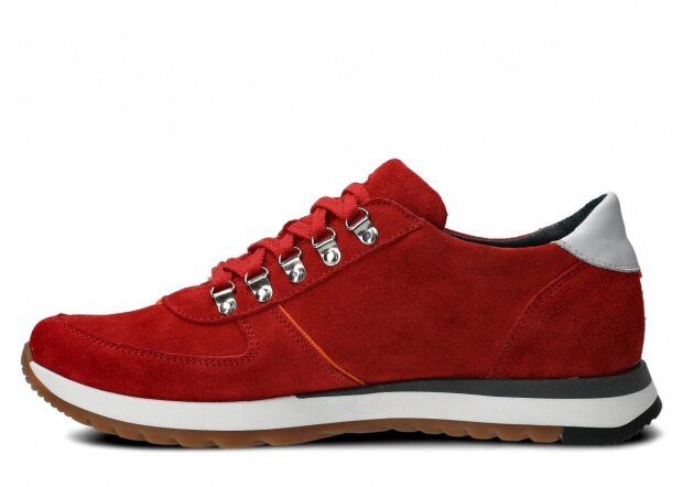 Men's shoe NAGABA 460 red velours leather
