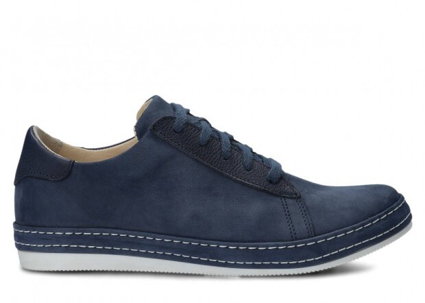 Shoe NAGABA 042 navy blue samuel leather