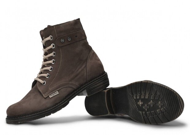 Women's ankle boot NAGABA 335 olive samuel leather