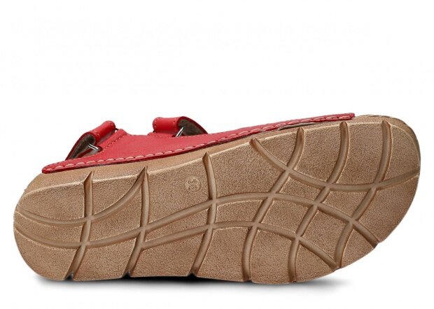 Women's sandal NAGABA 359 red rustic leather