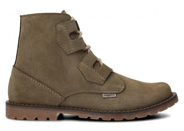 Men's ankle boot NAGABA 488 TLBE olive velours leather
