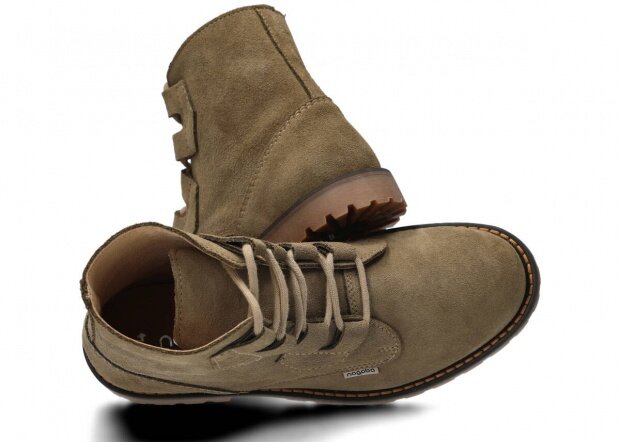 Men's ankle boot NAGABA 488 TLBE olive velours leather