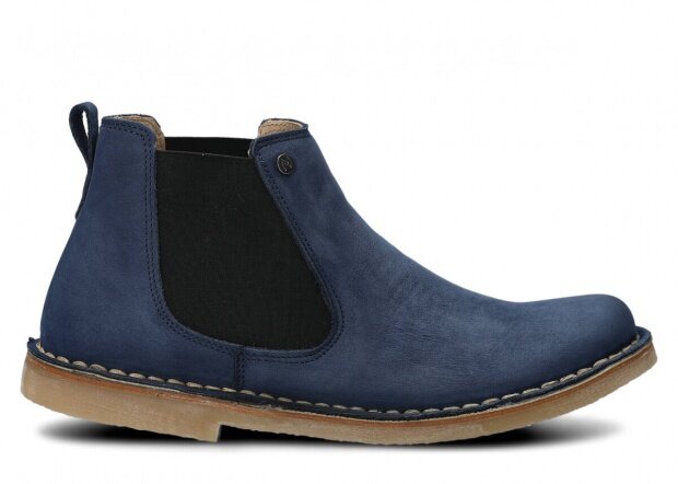 Women's ankle boot NAGABA 085 navy blue samuel leather