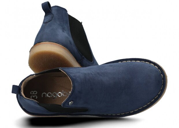 Women's ankle boot NAGABA 085 navy blue samuel leather