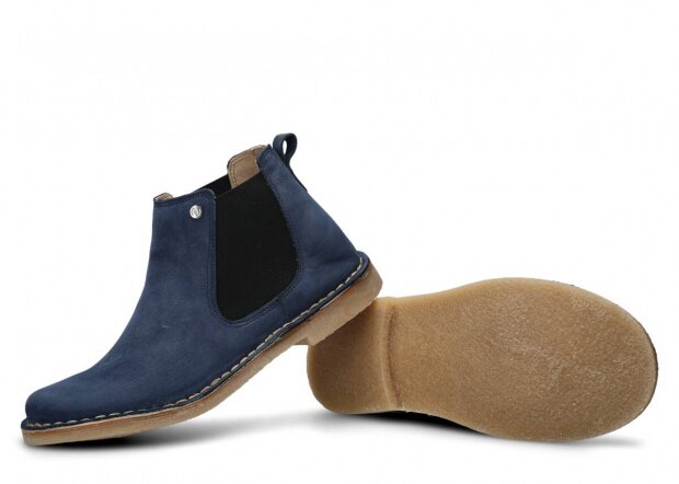 Women's ankle boot NAGABA 085 navy blue samuel leather