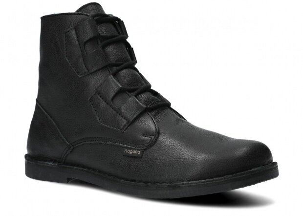 Men's ankle boot NAGABA 188 black rustic leather