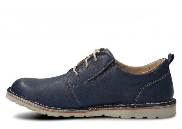 Shoe NAGABA 279 navy blue rustic leather