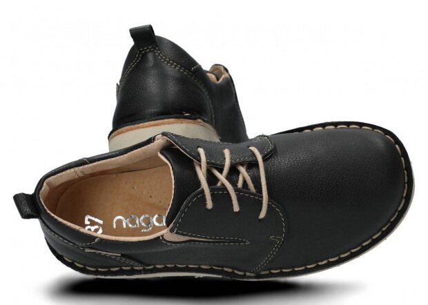 Shoe NAGABA 279 black rustic leather