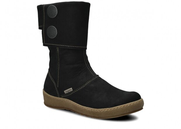 Women's high knee boot NAGABA 237 black peas leather