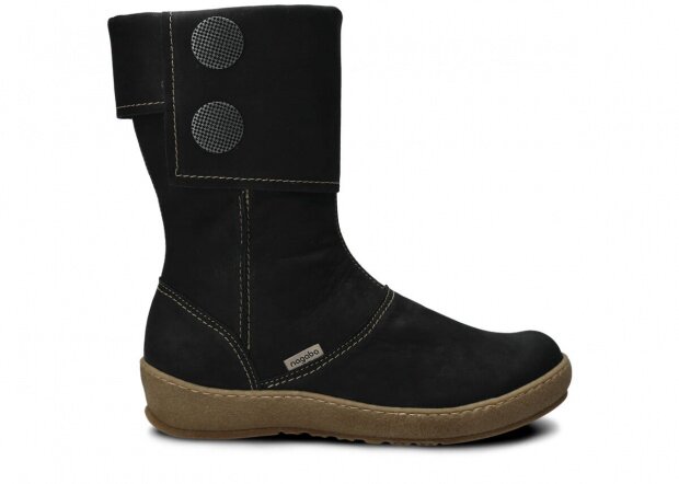 Women's high knee boot NAGABA 237 black peas leather