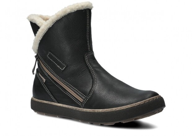 Women's high knee boot NAGABA 312 black rustic leather