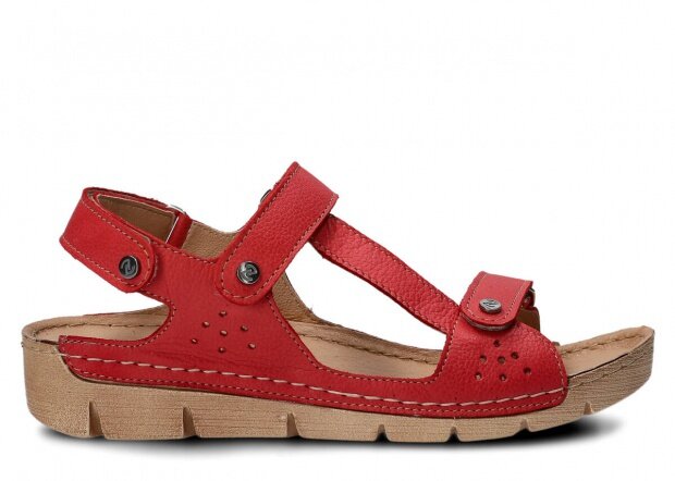 Women's sandal NAGABA 306 red rustic leather