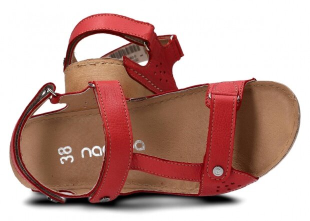 Women's sandal NAGABA 306 red rustic leather