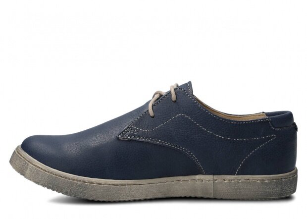 Shoe NAGABA 396 navy blue rustic leather
