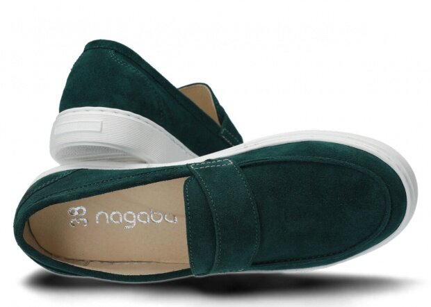 Shoe NAGABA 046 emerald velours leather