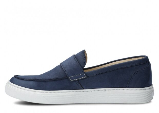 Shoe NAGABA 046 navy blue samuel leather