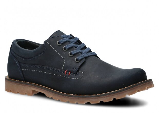 Men's shoe NAGABA 445 navy blue crazy leather