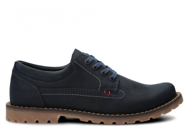 Men's shoe NAGABA 445 navy blue crazy leather
