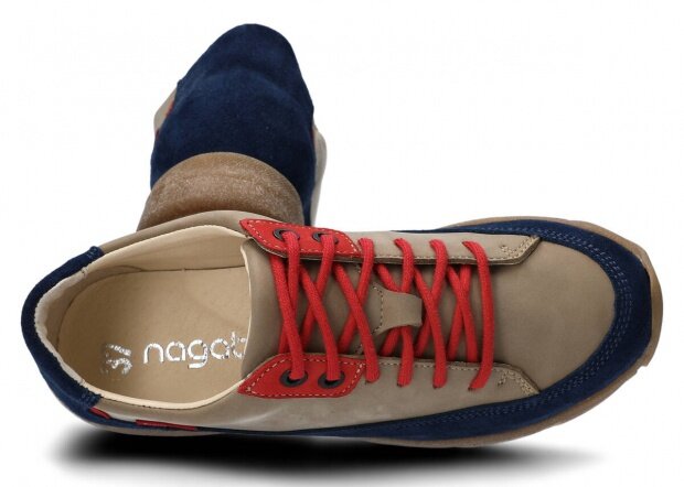 Shoe NAGABA 125 navy blue velours leather