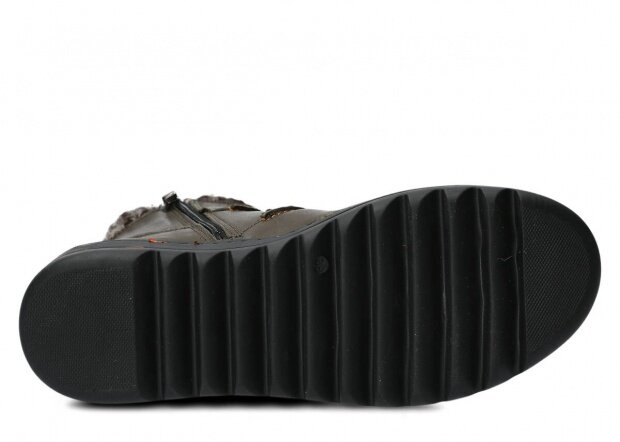 Women's ankle boot NAGABA 329 khaki sovage leather