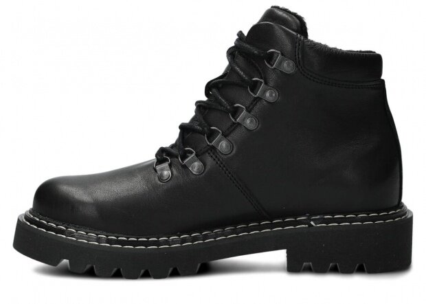 Women's ankle boot EVENEMENT EV281 black blue leather