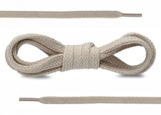 SHOELACES 90CM BEIGE COTTON FLAT