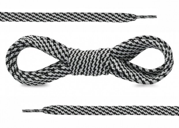 SHOELACES 120CM CHECK SYNTHETIC FLAT