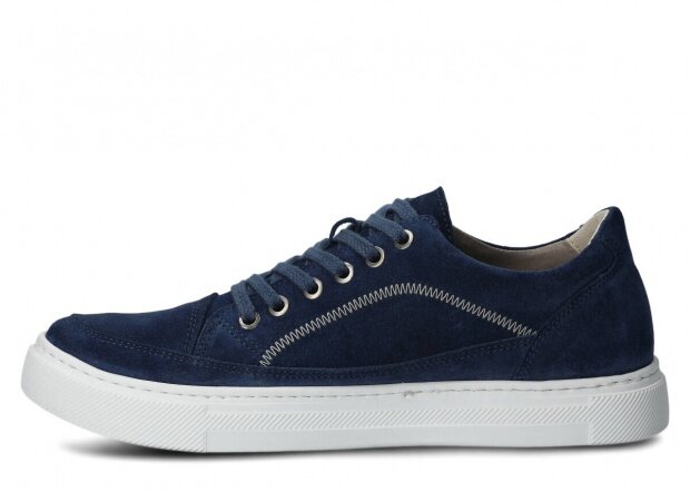 Shoe NAGABA 462 navy blue velours leather